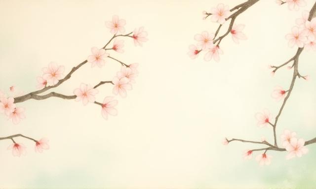 限定木版画 桜舞う頃